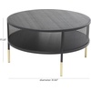 image:imageDeco 79 Metal Geometric Open Grid Frame 1 Shelf Coffee Table with Gold Legs 32 x 32 x 17 Black