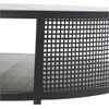 image:imageDeco 79 Metal Geometric Open Grid Frame 1 Shelf Coffee Table with Gold Legs 32 x 32 x 17 Black