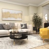 image:imageDeco 79 Metal Geometric Open Grid Frame 1 Shelf Coffee Table with Gold Legs 32 x 32 x 17 Black