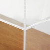 image:imageDeco 79 Acrylic Plastic Side End Accent Table 1 Shelf End Table with Wood Base and Black Legs Side Table 19 x 13 x 23 Clear