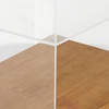 image:imageDeco 79 Acrylic Plastic Side End Accent Table 1 Shelf End Table with Wood Base and Black Legs Side Table 19 x 13 x 23 Clear