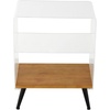 image:imageDeco 79 Acrylic Plastic Side End Accent Table 1 Shelf End Table with Wood Base and Black Legs Side Table 19 x 13 x 23 Clear