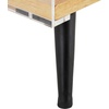 image:imageDeco 79 Acrylic Plastic Side End Accent Table 1 Shelf End Table with Wood Base and Black Legs Side Table 19 x 13 x 23 Clear