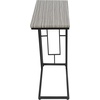 image:imageDeco 79 Metal Side End Accent Table CShaped End Table with Black Metal Base Side Table 10 x 19 x 26 Light Brown