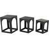image:imageDeco 79 Metal Side End Accent Table Nested End Table with Arched Cutouts Set of 3 Side Table 21 18 16 H WhiteBlack