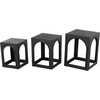 image:imageDeco 79 Metal Side End Accent Table Nested End Table with Arched Cutouts Set of 3 Side Table 21 18 16 H WhiteBlack