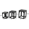 image:imageDeco 79 Metal Side End Accent Table Nested End Table with Arched Cutouts Set of 3 Side Table 21 18 16 H WhiteBlack
