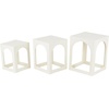 image:imageDeco 79 Metal Side End Accent Table Nested End Table with Arched Cutouts Set of 3 Side Table 21 18 16 H WhiteWhite