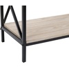 image:imageDeco 79 Wood 5 Shelves Shelving Unit with Black Metal Frame 29 x 15 x 74 Brown