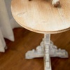 image:imageDeco 79 Wood Scroll Side End Accent Table Intricately Carved End Table with Brown Wood Top Side Table 16 x 16 x 23 WhiteGrey