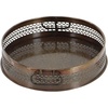 image:imageDeco 79 Metal Living Room Decor Tray Ottoman Tray Set of 2 Serving Tray 17 14W Brown