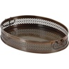 image:imageDeco 79 Metal Living Room Decor Tray Ottoman Tray Set of 2 Serving Tray 17 14W Brown