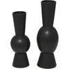 image:imageDeco 79 Ceramic Abstract Decorative Vase Fluted Round Centerpiece Vases Set of 2 Flower Vases for Home Decoration 24 20H WhiteBlack