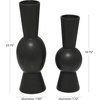 image:imageDeco 79 Ceramic Abstract Decorative Vase Fluted Round Centerpiece Vases Set of 2 Flower Vases for Home Decoration 24 20H WhiteBlack