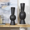 image:imageDeco 79 Ceramic Abstract Decorative Vase Fluted Round Centerpiece Vases Set of 2 Flower Vases for Home Decoration 24 20H WhiteBlack