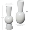 image:imageDeco 79 Ceramic Abstract Decorative Vase Fluted Round Centerpiece Vases Set of 2 Flower Vases for Home Decoration 24 20H WhiteWhite
