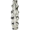 image:imageDeco 79 Ceramic Decorative Vase Centerpiece Vase with Cut Out Designs Vase for Home Decoration 8 x 4 x 14 SilverSilver