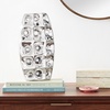 image:imageDeco 79 Ceramic Decorative Vase Centerpiece Vase with Cut Out Designs Vase for Home Decoration 8 x 4 x 14 SilverSilver