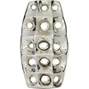 image:imageDeco 79 Ceramic Decorative Vase Centerpiece Vase with Cut Out Designs Vase for Home Decoration 8 x 4 x 14 SilverSilver