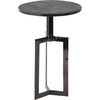 image:imageDeco 79 Aluminum Metal Side End Accent Table Tripod Shaped End Table with Black Marble Tabletops Set of 3 Side Table 24 23 21 H Black