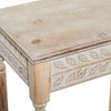 image:imageDeco 79 Wooden Leaf Side End Accent Table Carved with Turned Legs Set of 2 Side Table 22 25H Brown