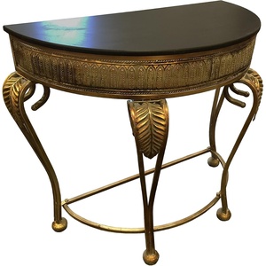 image:imageDeco 79 Metal Console Table 41 by 33Inch GoldSemicircular top