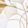 image:imageDeco 79 Metal Leaf Home Wall Decor Wall Sculpture with White Accents Wall Art 25 x 2 x 40 GoldGold