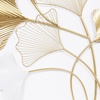 image:imageDeco 79 Metal Leaf Home Wall Decor Wall Sculpture with White Accents Wall Art 25 x 2 x 40 GoldGold