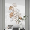 image:imageDeco 79 Metal Leaf Home Wall Decor Wall Sculpture with White Accents Wall Art 25 x 2 x 40 GoldGold