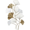 image:imageDeco 79 Metal Leaf Home Wall Decor Wall Sculpture with White Accents Wall Art 25 x 2 x 40 GoldGold