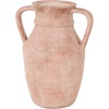 image:imageDeco 79 Ceramic Whitewashed Ribbed Vase 8 x 8 x 11 PinkPink