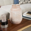 image:imageDeco 79 Ceramic Whitewashed Ribbed Vase 8 x 8 x 11 PinkPink
