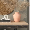 image:imageDeco 79 Ceramic Whitewashed Ribbed Vase 8 x 8 x 11 PinkPink