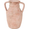 image:imageDeco 79 Ceramic Whitewashed Ribbed Vase 8 x 8 x 11 PinkPink