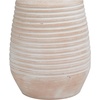 image:imageDeco 79 Ceramic Whitewashed Ribbed Vase 8 x 8 x 11 PinkPink