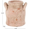 image:imageDeco 79 Ceramic Whitewashed Ribbed Vase 8 x 8 x 11 PinkPink