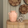 image:imageDeco 79 Ceramic Whitewashed Ribbed Vase 8 x 8 x 11 PinkPink