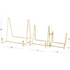 image:imageDeco 79 Metal Wide Minimalistic Triangle Tabletop Easel Set of 3 10 8 6 H Gold