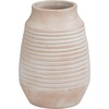image:imageDeco 79 Ceramic Whitewashed Ribbed Vase 8 x 8 x 11 PinkPink