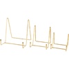 image:imageDeco 79 Metal Wide Minimalistic Triangle Tabletop Easel Set of 3 10 8 6 H Gold