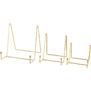 image:imageDeco 79 Metal Wide Minimalistic Triangle Tabletop Easel Set of 3 10 8 6 H Gold