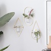 image:imageCosmoLiving by Cosmopolitan Metal Geometric Wall Planter Hanging Planter with Glass Holder Set of 3 Plant Hanger 8W 17H GoldGold