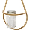 image:imageCosmoLiving by Cosmopolitan Metal Geometric Wall Planter Hanging Planter with Glass Holder Set of 3 Plant Hanger 8W 17H GoldGold