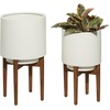 image:imageCosmoLiving by Cosmopolitan 16597 Contemporary Metal Decorative Indoor Outdoor Planter Flower Pot for Living Room Kitchen Office Patio Entryway 20 16 H GoldWhite