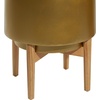 image:imageCosmoLiving by Cosmopolitan 16597 Contemporary Metal Decorative Indoor Outdoor Planter Flower Pot for Living Room Kitchen Office Patio Entryway 20 16 H GoldGold