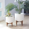 image:imageCosmoLiving by Cosmopolitan 16597 Contemporary Metal Decorative Indoor Outdoor Planter Flower Pot for Living Room Kitchen Office Patio Entryway 20 16 H GoldWhite
