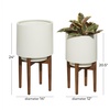 image:imageCosmoLiving by Cosmopolitan 16597 Contemporary Metal Decorative Indoor Outdoor Planter Flower Pot for Living Room Kitchen Office Patio Entryway 20 16 H GoldWhite