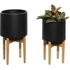 image:imageCosmoLiving by Cosmopolitan 16597 Contemporary Metal Decorative Indoor Outdoor Planter Flower Pot for Living Room Kitchen Office Patio Entryway 20 16 H GoldBlack