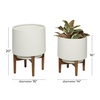 image:imageCosmoLiving by Cosmopolitan 16597 Contemporary Metal Decorative Indoor Outdoor Planter Flower Pot for Living Room Kitchen Office Patio Entryway 20 16 H GoldWhite