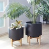 image:imageCosmoLiving by Cosmopolitan 16597 Contemporary Metal Decorative Indoor Outdoor Planter Flower Pot for Living Room Kitchen Office Patio Entryway 20 16 H GoldBlack